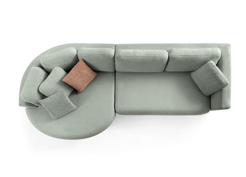 Hjørnesofa Atelier Del Sofa Venezia Venstre (310 x 75 x 105 cm) Liquid Green - Liquid Green - Møbler - Sofaer - Hjørnesofaer