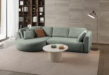 Hjørnesofa Atelier Del Sofa Venezia Venstre (310 x 75 x 105 cm) Liquid Green - Liquid Green - Møbler - Sofaer - Hjørnesofaer