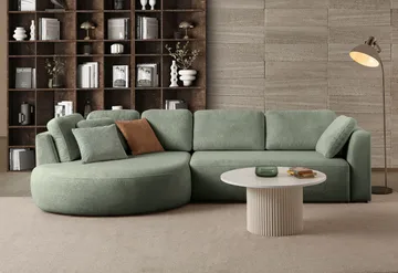 Hjørnesofa Atelier Del Sofa Venezia Venstre (310 x 75 x 105 cm) Liquid Green - Liquid Green - Møbler - Sofaer - Hjørnesofaer