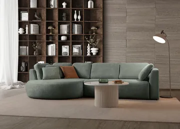 Hjørnesofa Atelier Del Sofa Venezia Venstre (310 x 75 x 105 cm) Liquid Green - Liquid Green - Møbler - Sofaer - Hjørnesofaer