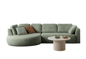 Hjørnesofa Atelier Del Sofa Venezia Venstre (310 x 75 x 105 cm) Liquid Green - Liquid Green - Møbler - Sofaer - Hjørnesofaer