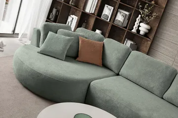 Hjørnesofa Atelier Del Sofa Venezia Venstre (310 x 75 x 105 cm) Liquid Green - Liquid Green - Møbler - Sofaer - Hjørnesofaer