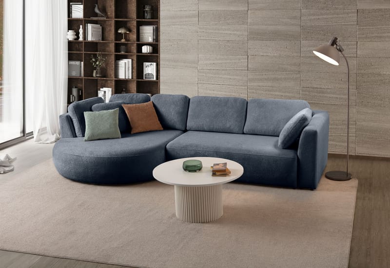 Hjørnesofa Atelier Del Sofa Venezia Venstre (310 x 75 x 105 cm) Marineblå - Marineblå - Møbler - Sofaer - Hjørnesofaer