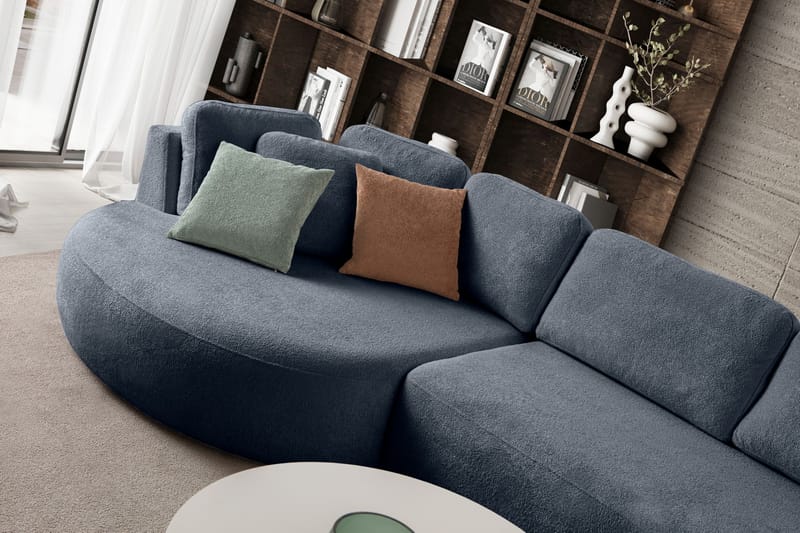 Hjørnesofa Atelier Del Sofa Venezia Venstre (310 x 75 x 105 cm) Marineblå - Marineblå - Møbler - Sofaer - Hjørnesofaer