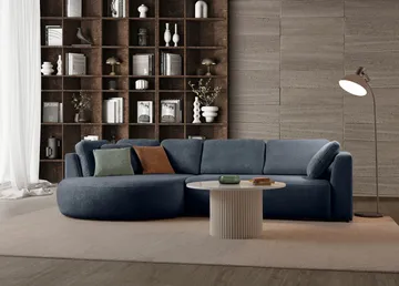 Hjørnesofa Atelier Del Sofa Venezia Venstre (310 x 75 x 105 cm) Marineblå - Marineblå - Møbler - Sofaer - Hjørnesofaer