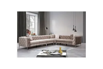 Hjørnesofa Beachport Beige - Beige - Møbler - Sofaer - Hjørnesofaer