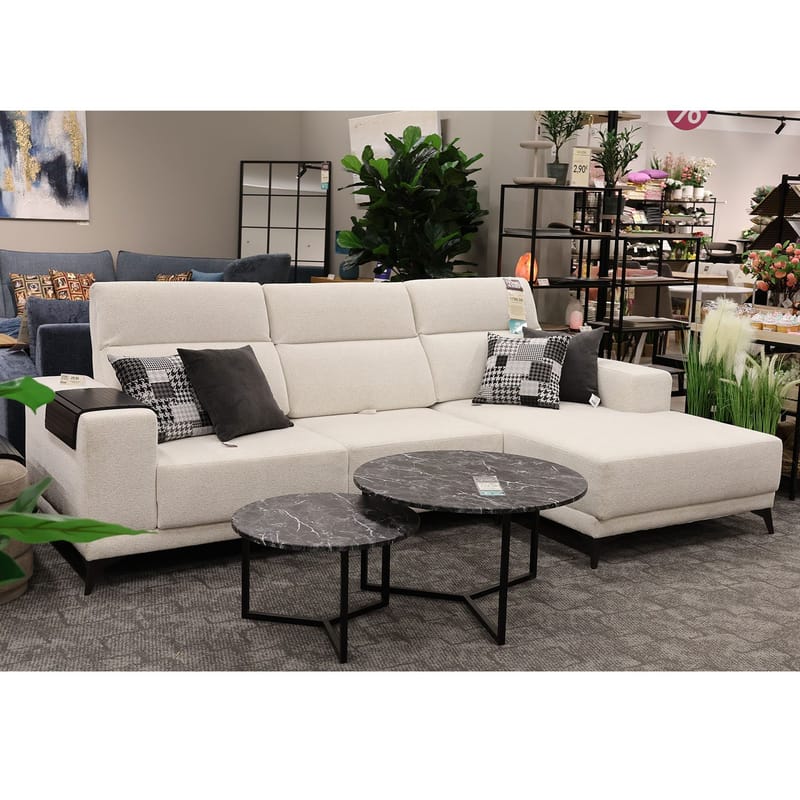 Hjørnesofa Ekorna Høyre - Lys beige - Møbler - Sofaer - Hjørnesofaer