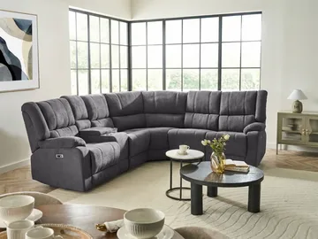 Hjørnesofa Elektrisk Rokke - Mørkegrå - Møbler - Sofaer - Reclinersofaer