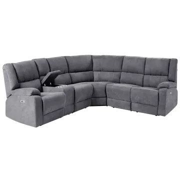 Hjørnesofa Elektrisk Rokke - Mørkegrå - Møbler - Sofaer - Reclinersofaer