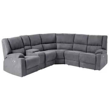 Hjørnesofa Elektrisk Rokke - Mørkegrå - Møbler - Sofaer - Reclinersofaer