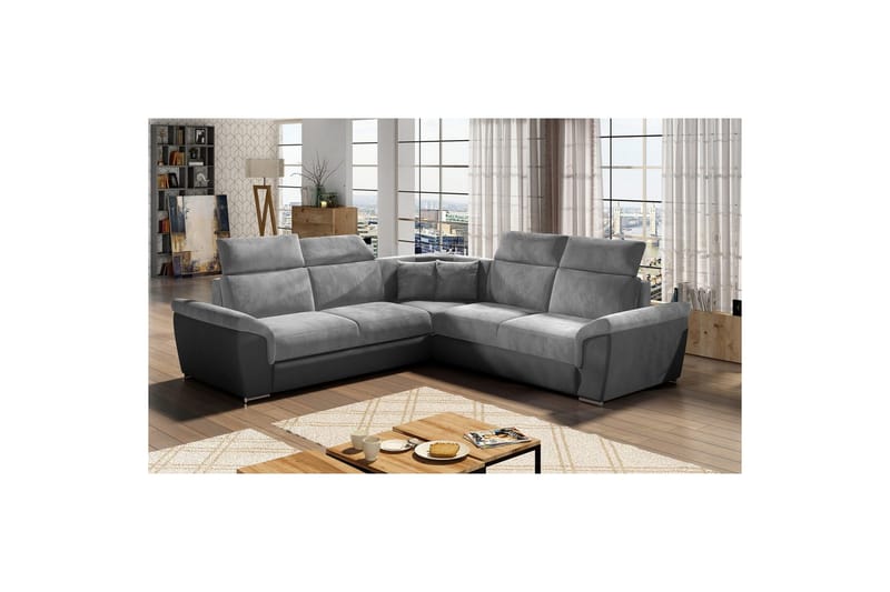 Hjørnesofa Eltap Federico 266x102x266 cm - Monolith 84, Monolith 97, Grå, Universell - Møbler - Sofaer - Fl�øyelssofaer