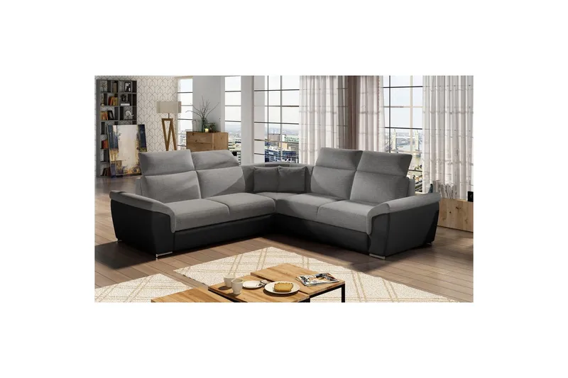Hjørnesofa Eltap Federico 266x102x266 cm - Sawana 05, Soft 11, Mørkegrå, Universell - Møbler - Sofaer - Skinnsofaer