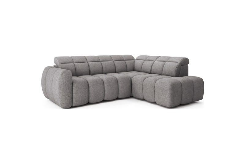 Hjørnesofa Eltap Flconn 258x208x107 cm - Sola 04, Grå, Høyre - Møbler - Sofaer - Fløyelssofaer
