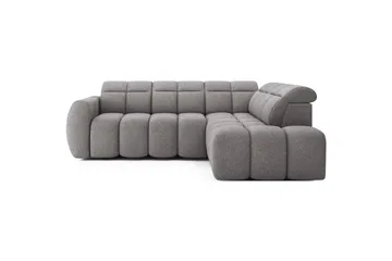 Hjørnesofa Eltap Flconn 258x208x107 cm - Sola 04, Grå, Høyre - Møbler - Sofaer - Fløyelssofaer