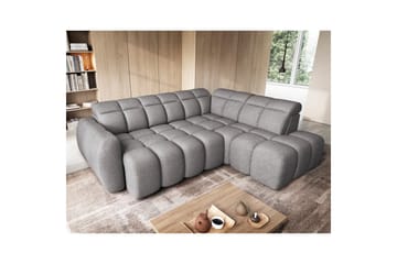 Hjørnesofa Eltap Flconn 258x208x107 cm - Sola 04, Grå, Høyre - Møbler - Sofaer - Fløyelssofaer