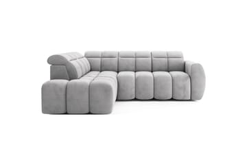 Hjørnesofa Eltap Flconn 258x208x107 cm - Sola 04, Grå, Venstre - Møbler - Sofaer - Fløyelssofaer