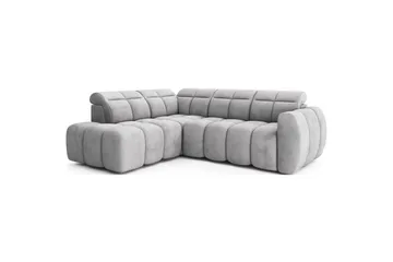 Hjørnesofa Eltap Flconn 258x208x107 cm - Sola 04, Grå, Venstre - Møbler - Sofaer - Fløyelssofaer