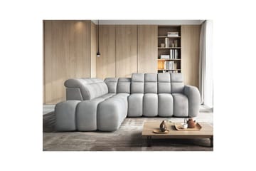 Hjørnesofa Eltap Flconn 258x208x107 cm - Sola 04, Grå, Venstre - Møbler - Sofaer - Fløyelssofaer