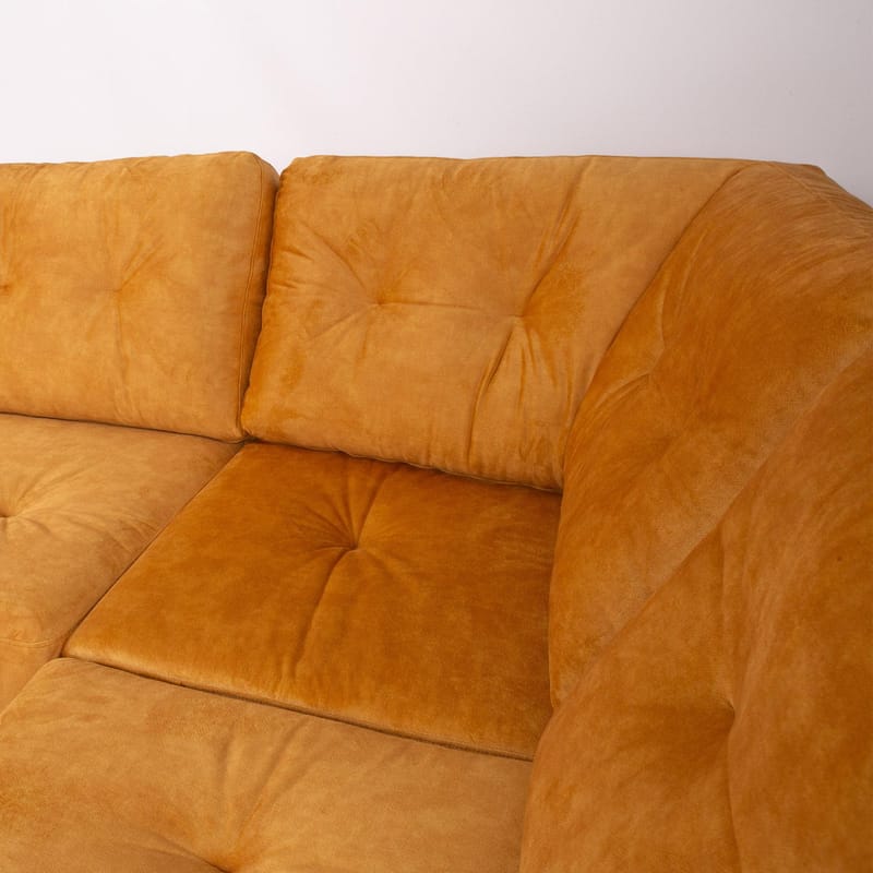 Hjørnesofa Ivarby Gul Høyre - gul - Møbler - Sofaer - Fløyelssofaer