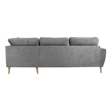 Hjørnesofa Ivarby Høyre - grå - Møbler - Sofaer - Fløyelssofaer