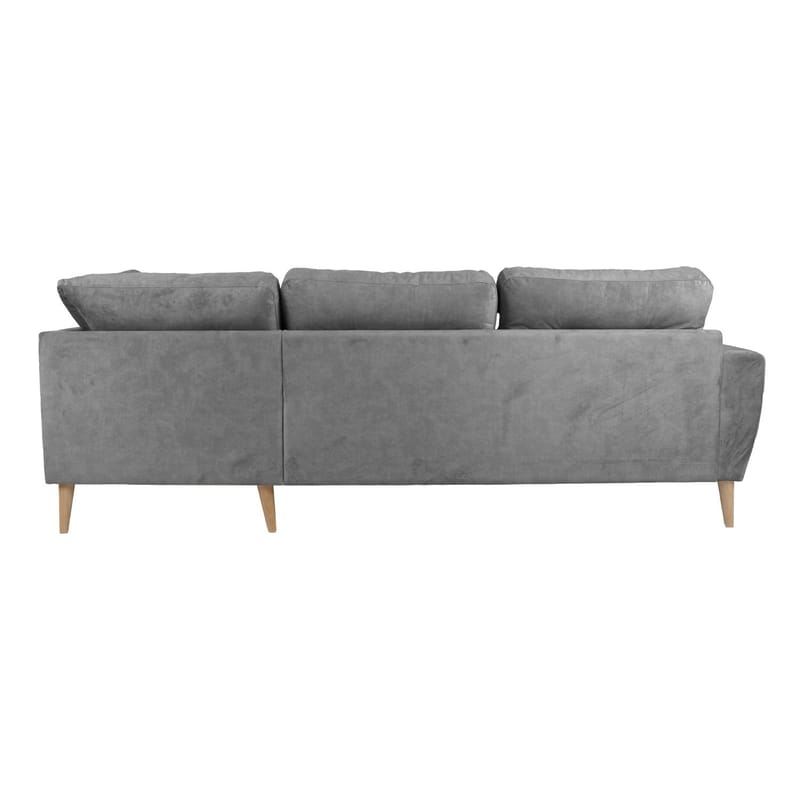 Hjørnesofa Ivarby Høyre - grå - Møbler - Sofaer - Fløyelssofaer
