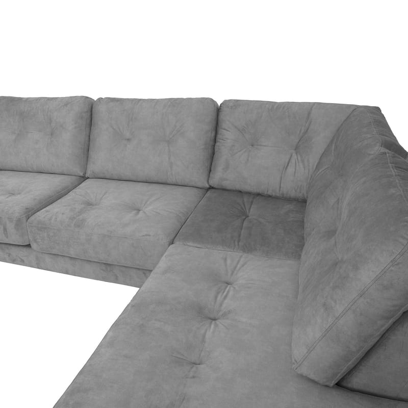 Hjørnesofa Ivarby Høyre - grå - Møbler - Sofaer - Fløyelssofaer