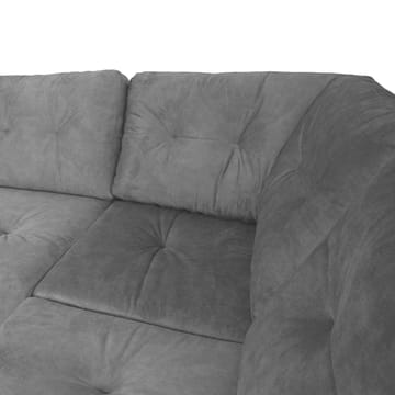 Hjørnesofa Ivarby Høyre - grå - Møbler - Sofaer - Fløyelssofaer