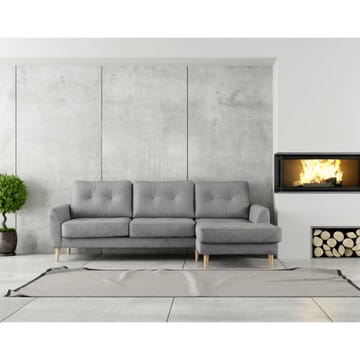 Hjørnesofa Ivarby Høyre - grå - Møbler - Sofaer - Fløyelssofaer