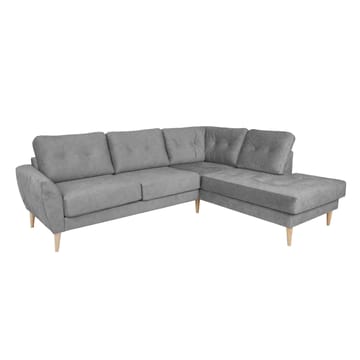 Hjørnesofa Ivarby Høyre - grå - Møbler - Sofaer - Fløyelssofaer