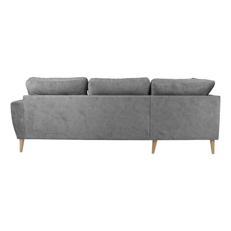 Hjørnesofa Ivarby Venstre - grå - Møbler - Sofaer - Fløyelssofaer