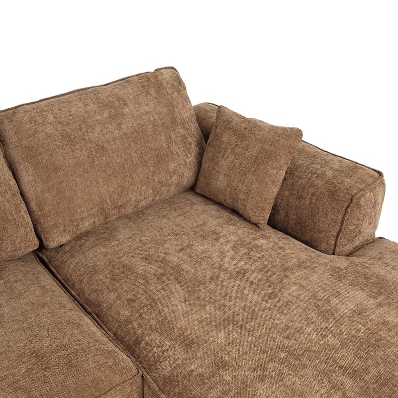 Hjørnesofa Monar Høyre - beige - Møbler - Sofaer - Fløyelssofaer