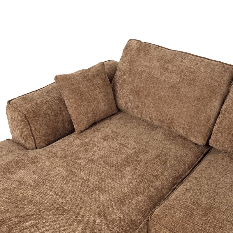 Hjørnesofa Monar Venstre - beige - Møbler - Sofaer - Fløyelssofaer