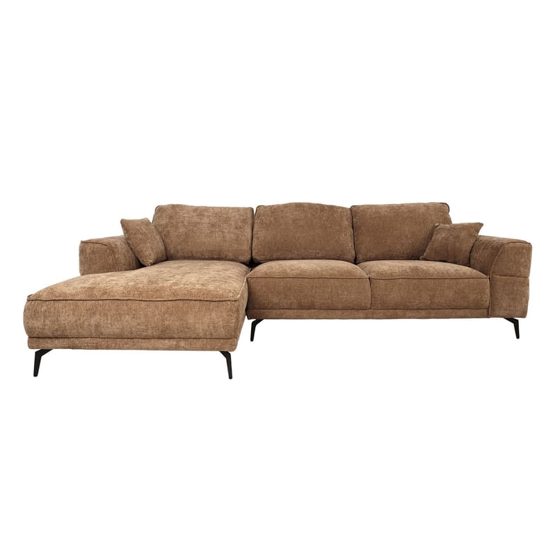 Hjørnesofa Monar Venstre - beige - Møbler - Sofaer - Fløyelssofaer