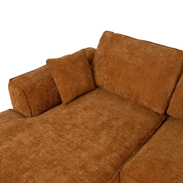 Hjørnesofa Monar Venstre - brun - Møbler - Sofaer - Fløyelssofaer