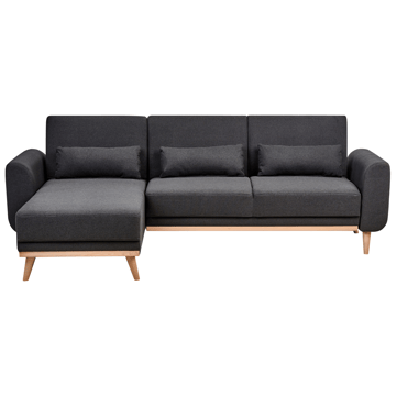 Hjørnesofa Ollsta høyrevendt - Svart - Møbler - Sofaer - Sovesofaer - Langsgående sovesofa