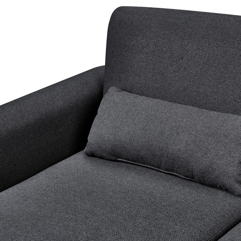 Hjørnesofa Ollsta høyrevendt - Svart - Møbler - Sofaer - Sovesofaer - Langsgående sovesofa
