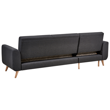 Hjørnesofa Ollsta høyrevendt - Svart - Møbler - Sofaer - Sovesofaer - Langsgående sovesofa