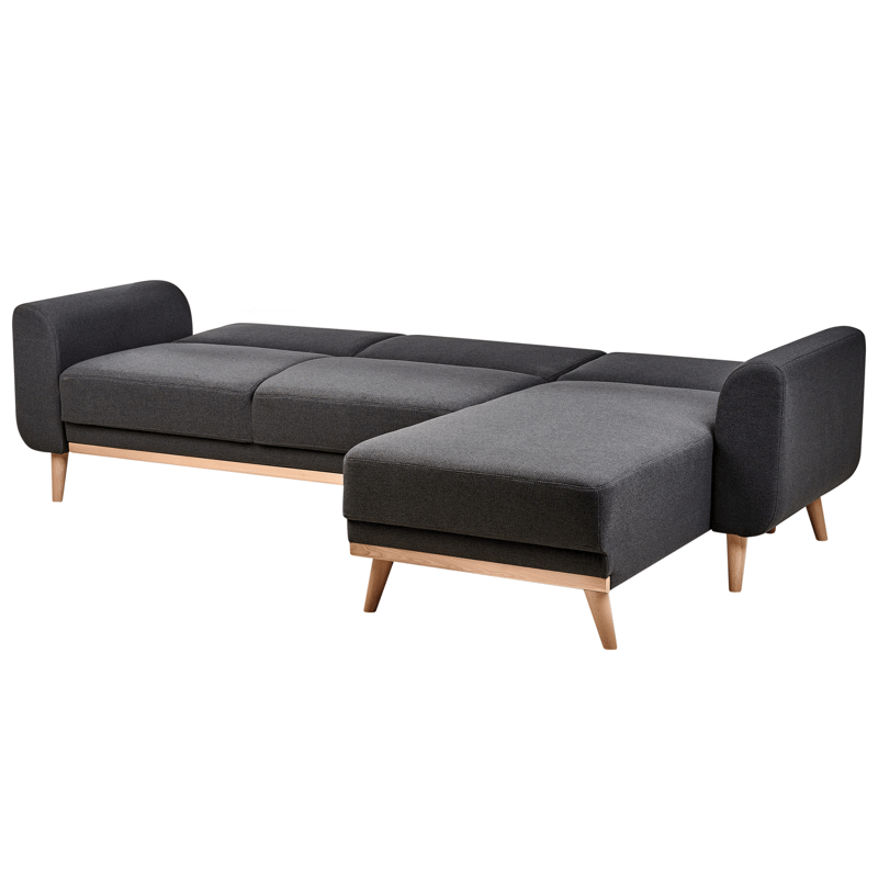 Hjørnesofa Ollsta venstrevendt - Svart - Møbler - Sofaer - Sovesofaer - Langsgående sovesofa