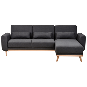 Hjørnesofa Ollsta venstrevendt - Svart - Møbler - Sofaer - Sovesofaer - Langsgående sovesofa