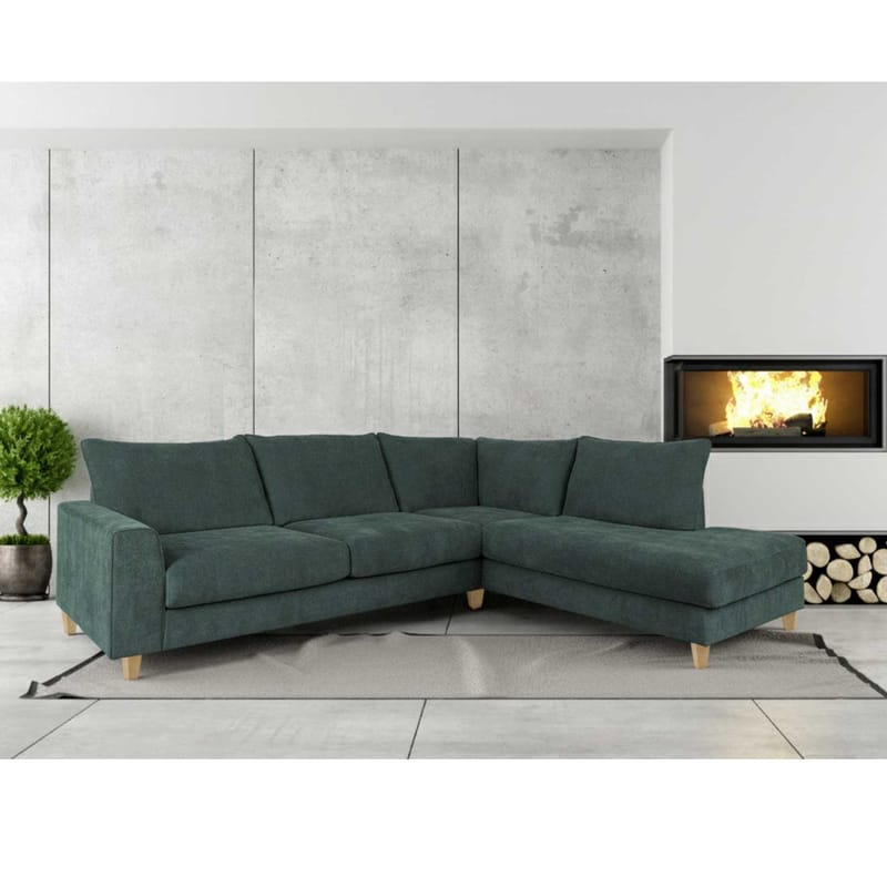 Hjørnesofa Terin Høyre - grønn - Møbler - Sofaer - Hjørnesofaer