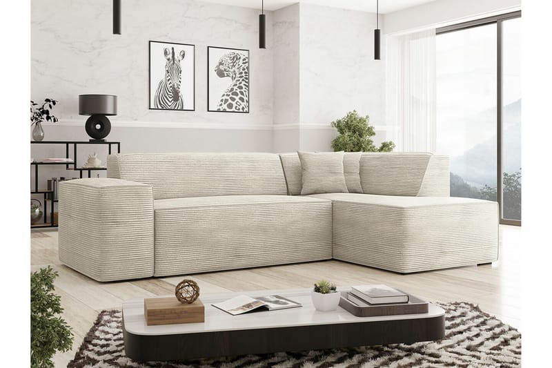 3-seters Hjørnesofa Kintore - Beige - Hjørnesofaer