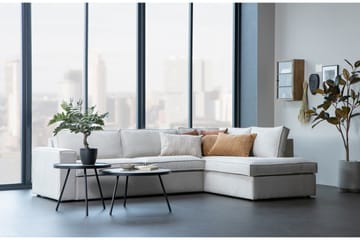 3-Seters Sofa Bordenliss med Sjeselong Høyre - Beige - Møbler - Sofaer - Hjørnesofaer