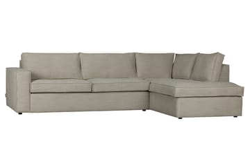 3-Seters Sofa Bordenliss med Sjeselong Høyre - Beige - Møbler - Sofaer - Hjørnesofaer