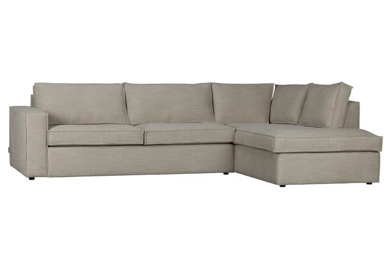3-Seters Sofa Bordenliss med Sjeselong Høyre - Beige - Møbler - Sofaer - Hjørnesofaer
