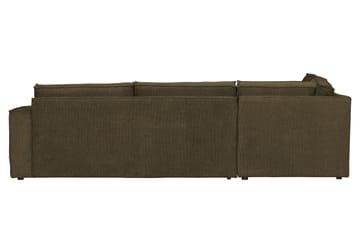 3-Seters Sofa Bordenliss med Sjeselong Venstre - Grønn - Møbler - Sofaer - Hjørnesofaer
