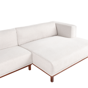 4-seters sofa Veng - Lys brun - Møbler - Sofaer - Sofaer med sjeselong - 4 seters sofa med divan