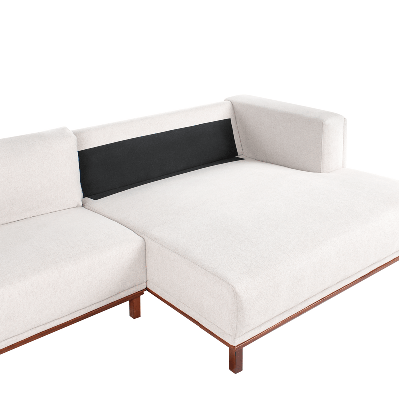4-seters sofa Veng - Lys brun - Møbler - Sofaer - Sofaer med sjeselong - 4 seters sofa med divan
