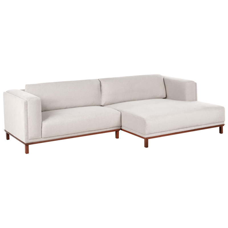 4-seters sofa Veng - Lys brun - Møbler - Sofaer - Sofaer med sjeselong - 4 seters sofa med divan