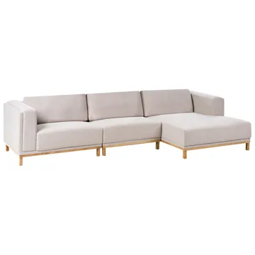 5-seters sofa Veng - Lysebrun - Møbler - Sofaer - Sofaer med sjeselong - 4 seters sofa med divan
