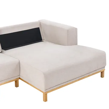 5-seters sofa Veng - Lysebrun - Møbler - Sofaer - Sofaer med sjeselong - 4 seters sofa med divan